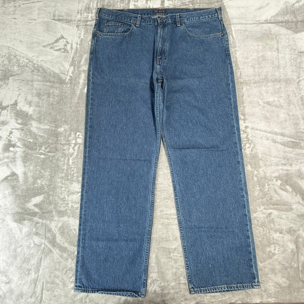 Vintage J. Crew Jeans Mens 42x32 Blue Denim Relaxed Pockets Straight Cotton USA